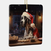 グレートデーンクリスマスクッキーの休日 セラミックオーナメント (右)