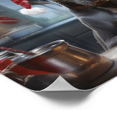 グレートデーンクリスマスクッキーフェスティバルホリデイ ポスター (角)