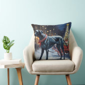 グレートデーンクリスマスフェスティバルシーズン クッション (椅子)