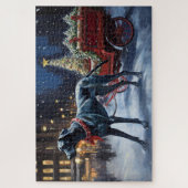 グレートデーンクリスマスフェスティバルシーズン ジグソーパズル (縦)