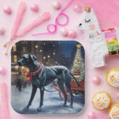 グレートデーンクリスマスフェスティバルシーズン ペーパープレート (パーティー)