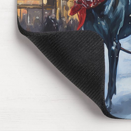 グレートデーンクリスマスフェスティバルシーズン マウスパッド (コーナー)