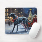 グレートデーンクリスマスフェスティバルシーズン マウスパッド (マウス)