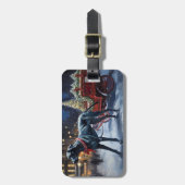 グレートデーンクリスマスフェスティバルシーズン ラゲッジタグ (正面縦)