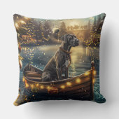 グレートデーンクリスマスフェスティバル航海 クッション (裏面)