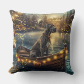 グレートデーンクリスマスフェスティバル航海 クッション (正面)