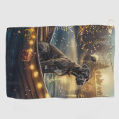 グレートデーンクリスマスフェスティバル航海 ゴルフタオル (横)