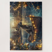 グレートデーンクリスマスフェスティバル航海 ジグソーパズル (縦)