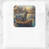 グレートデーンクリスマスフェスティバル航海 スクエアシール (バッグ)