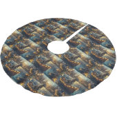 グレートデーンクリスマスフェスティバル航海 ブラッシュドポリエステルツリースカート (アングル)