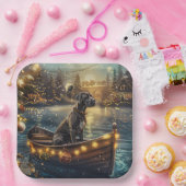 グレートデーンクリスマスフェスティバル航海 ペーパープレート (パーティー)