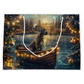 グレートデーンクリスマスフェスティバル航海 ラージペーパーバッグ (正面)