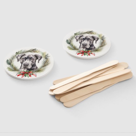 グレートデーンクリスマスリースフェスティバルカップ ハンドファン (組立なし)