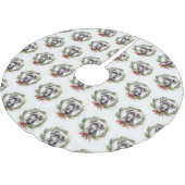 グレートデーンクリスマスリースフェスティバルカップ ブラッシュドポリエステルツリースカート (アングル)