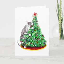 グレートデーンクリスマスリーチゴールマントル シーズンカード