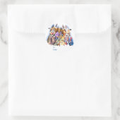 グレートデーンクリスマス出生ギフトラベル ラウンドシール (バッグ)