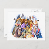 グレートデーンクリスマス出生 シーズンポストカード (正面/裏面)