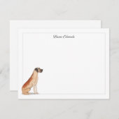 グレートデーングレー文縁ど房具 ノートカード (正面/裏面)