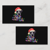 グレートデーンサンタクリスマスツリーライトクリスマスボーイズD 名刺 (正面/裏面)