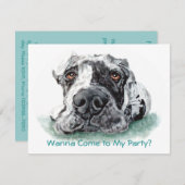 グレートデーンタップアップメルル 招待状 (正面/裏面)