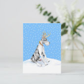 グレートデーントナディアクリスマスハーレクイン シーズンポストカード (スタンド正面)