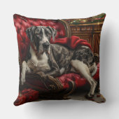 グレートデーンドッグクリスマスフェスティバル クッション (裏面)