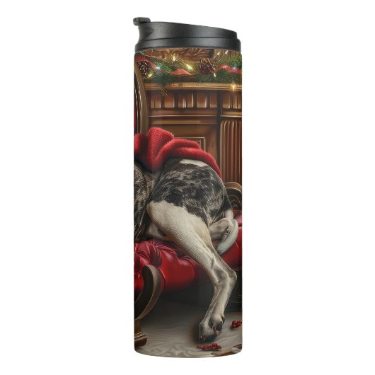 グレートデーンドッグクリスマスフェスティバル タンブラー (回転右)