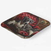 グレートデーンドッグクリスマスフェスティバル ペーパープレート (傾斜あり)