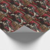 グレートデーンドッグクリスマスフェスティバル ラッピングペーパー (角)