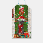 グレートデーンドッグクリスマス ギフトタグ (裏面)