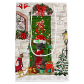 グレートデーンドッグクリスマス ミディアムペーパーバッグ (裏面)