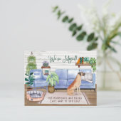 グレートデーンドッグコージーニューホームムーブ       案内ポストカード (スタンド正面)