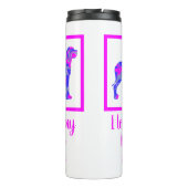 グレートデーンドッグホットピンク&ブルーシルエット タンブラー (裏面)