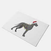 グレートデーンホリデークリスマスライト ドアマット (アングル)