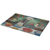 グレートデーンホリデーベーキング:フェスティバルクリスマス カッティングボード (角)