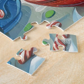 グレートデーンホリデーベーキング:フェスティバルクリスマス ジグソーパズル (側面)