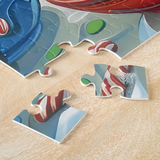 グレートデーンホリデーベーキング:フェスティバルクリスマス ジグソーパズル (側面)