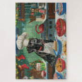 グレートデーンホリデーベーキング:フェスティバルクリスマス ジグソーパズル (縦)