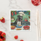 グレートデーンホリデーベーキング:フェスティバルクリスマス スタンダードカクテルナプキン (インサイチュ)