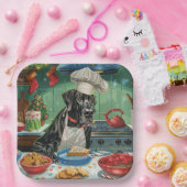 グレートデーンホリデーベーキング:フェスティバルクリスマス ペーパープレート (パーティー)