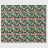 グレートデーンホリデーベーキング:フェスティバルクリスマス ラッピングペーパー (フラット)