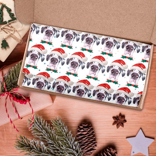 グレートデーン犬のクリスマススター 薄葉紙
