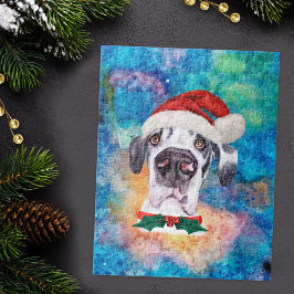 グレートデーン犬のクリスマス ジグソーパズル