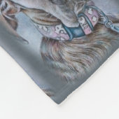 グレートデーン犬のスケッチ犬の芸術 フリースブランケット (角)