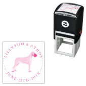 グレートデーン犬のブリーダー向けオフィススタンプ セルフインキングスタンプ (インサイチュ)