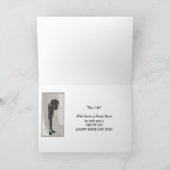 グレートデーン犬のユーモアの息子のお誕生日ケーキのおもしろい カード (内部)