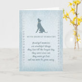 グレートデーン犬の悔やみや弔慰の美しい記憶 カード (黄色い花)