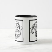 グレートデーン犬の落書き マグカップ (中央)