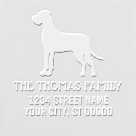 グレートデーン犬シルエット名前住所モノグラム