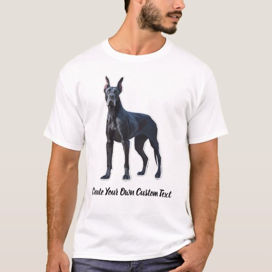 グレートデーン オーダーメイドカスタムテキスト Tシャツ (正面)